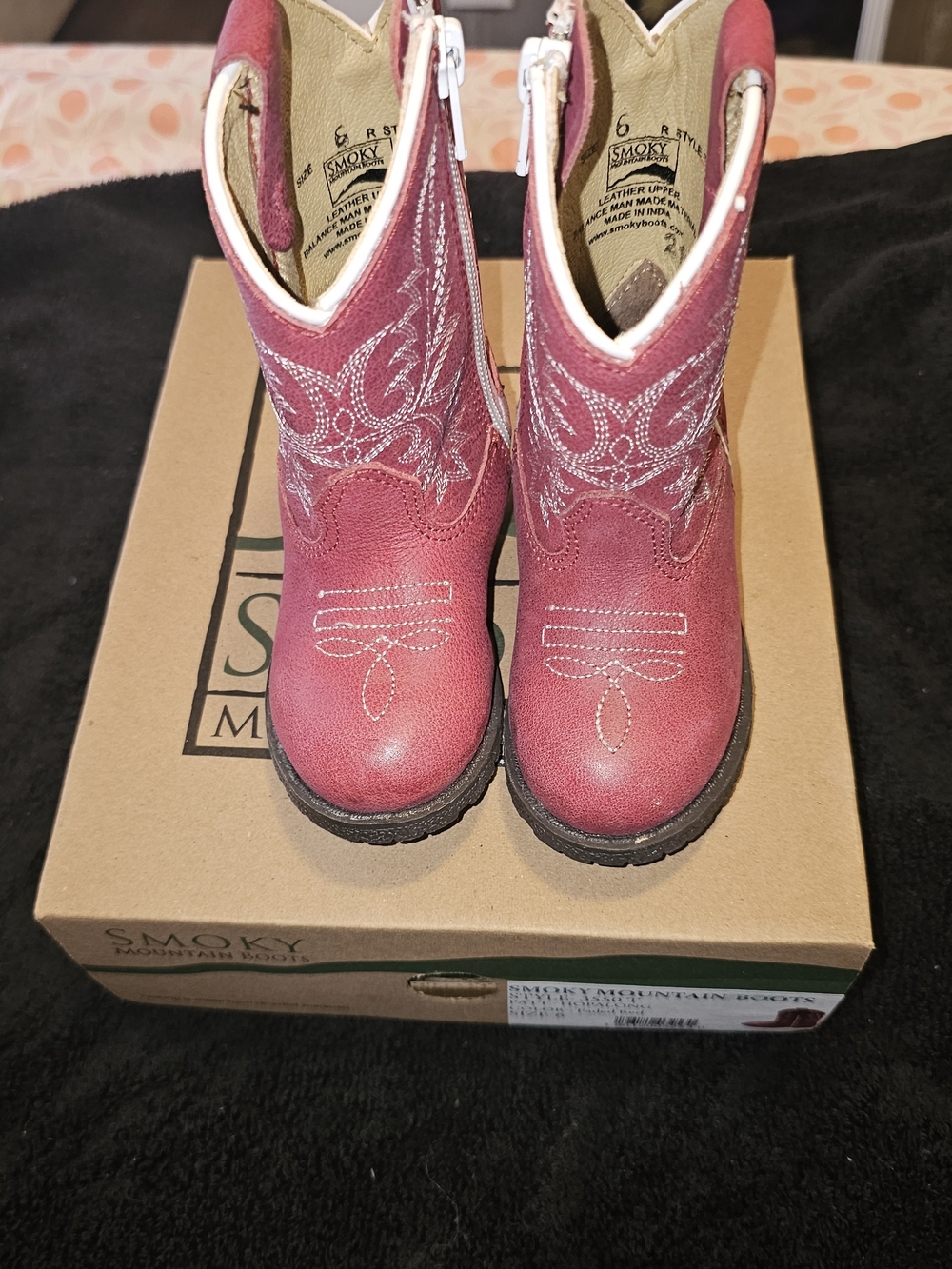 Smoky Mountain Girls' Zip-Up Pink Western Boots